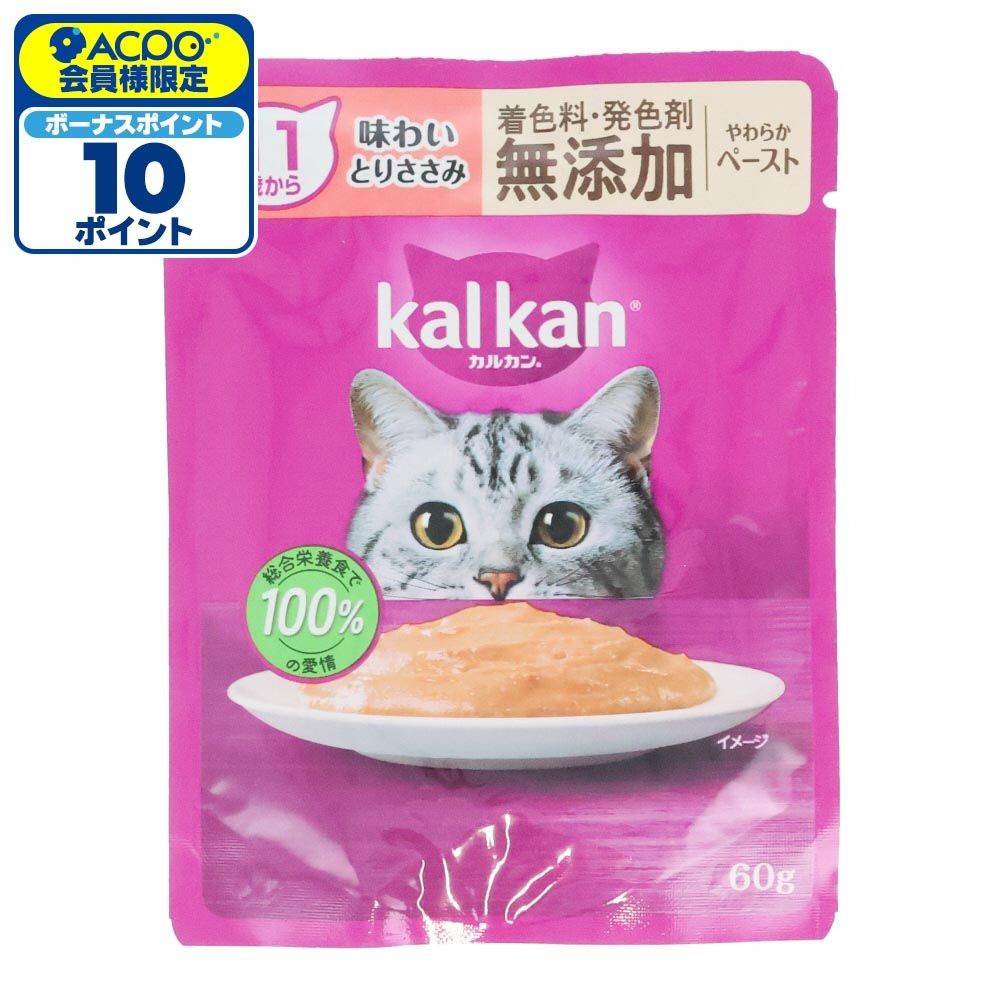 カルカンパウチ　１１歳から　ペースト　とりささみ　無添加, １１歳から　とりささみ　無添加, 60g