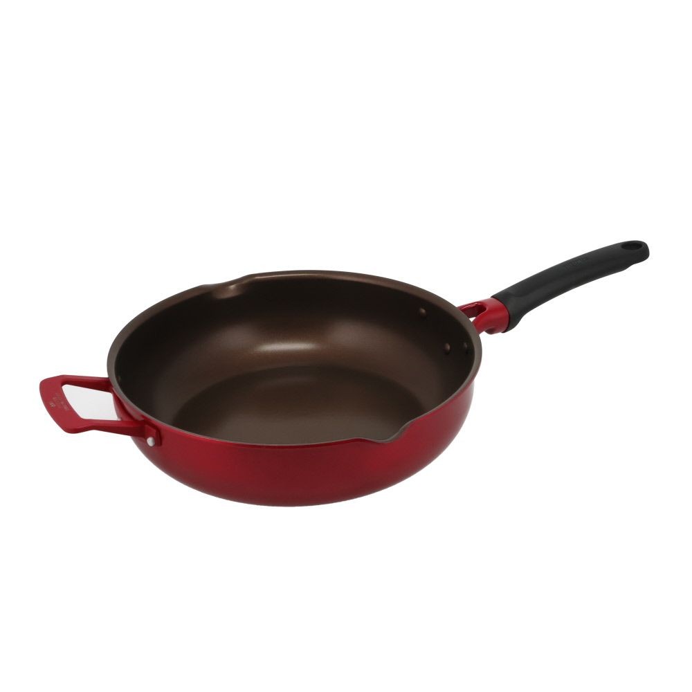 【数量限定】デュラブルシリーズ　IHマルチパン　KFJ, レッド（24）, 24cm