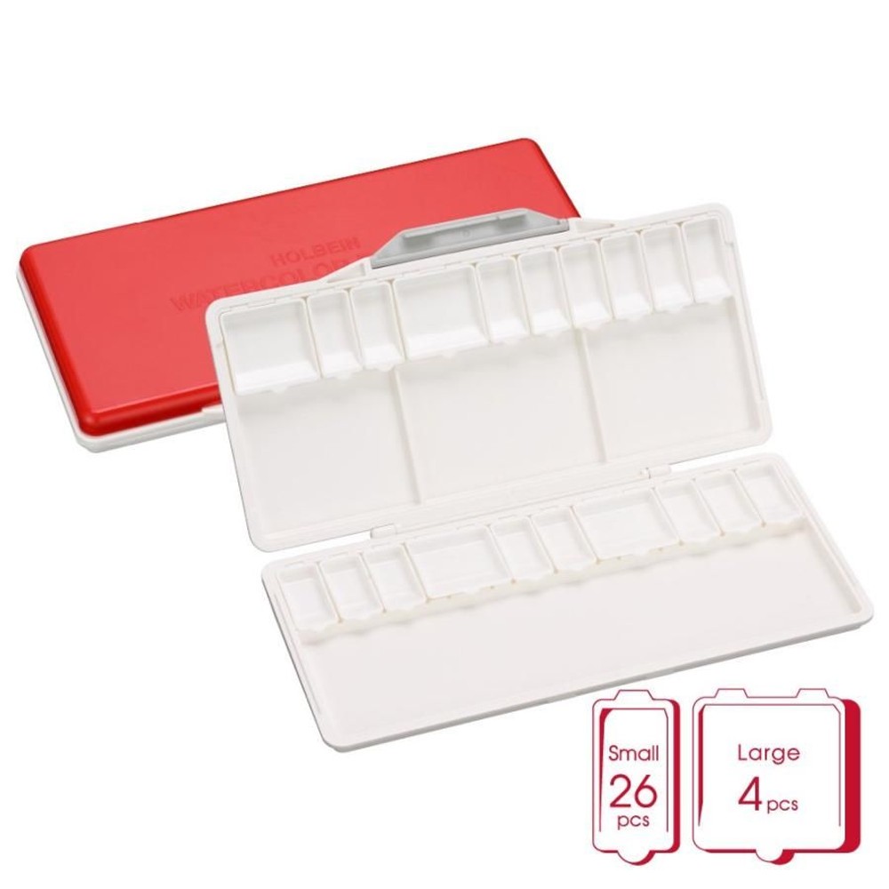 ホルベイン 小部屋が取り外せる水彩パレット 24仕切 RP-24 （シャーレ：小26 ヶ、大4 ヶ） 210191, 小部屋が取り外せる水彩パレット, RP-24 24仕切