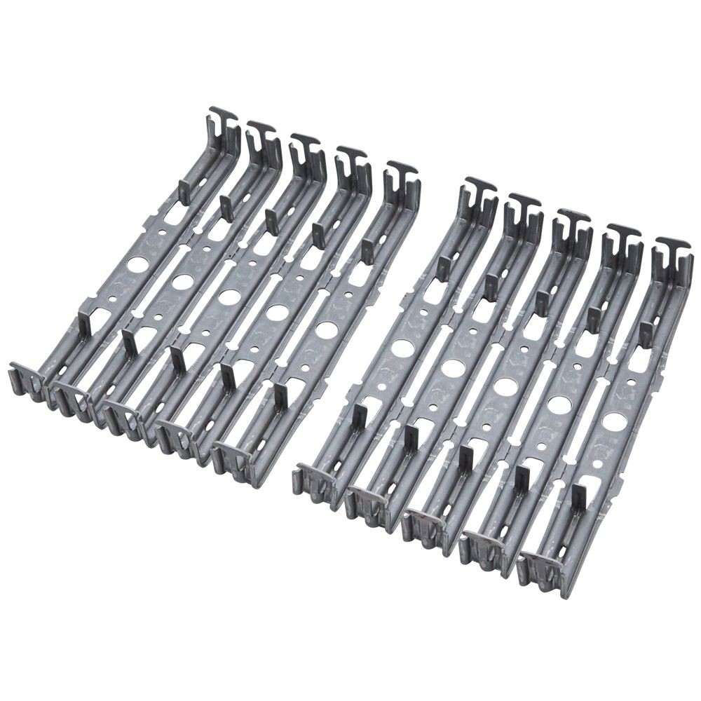 NSP 巾止め金具 50&times;120mm 10個, シルバー, 10個入り