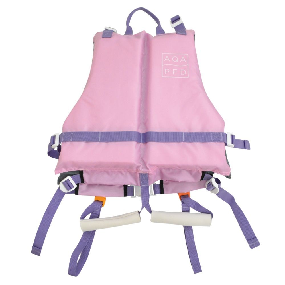 AQA（エーキューエー） ライフジャケットキッズ ジオメトリー×パープル, ジオメトリー×パープル, 110〜150cm
