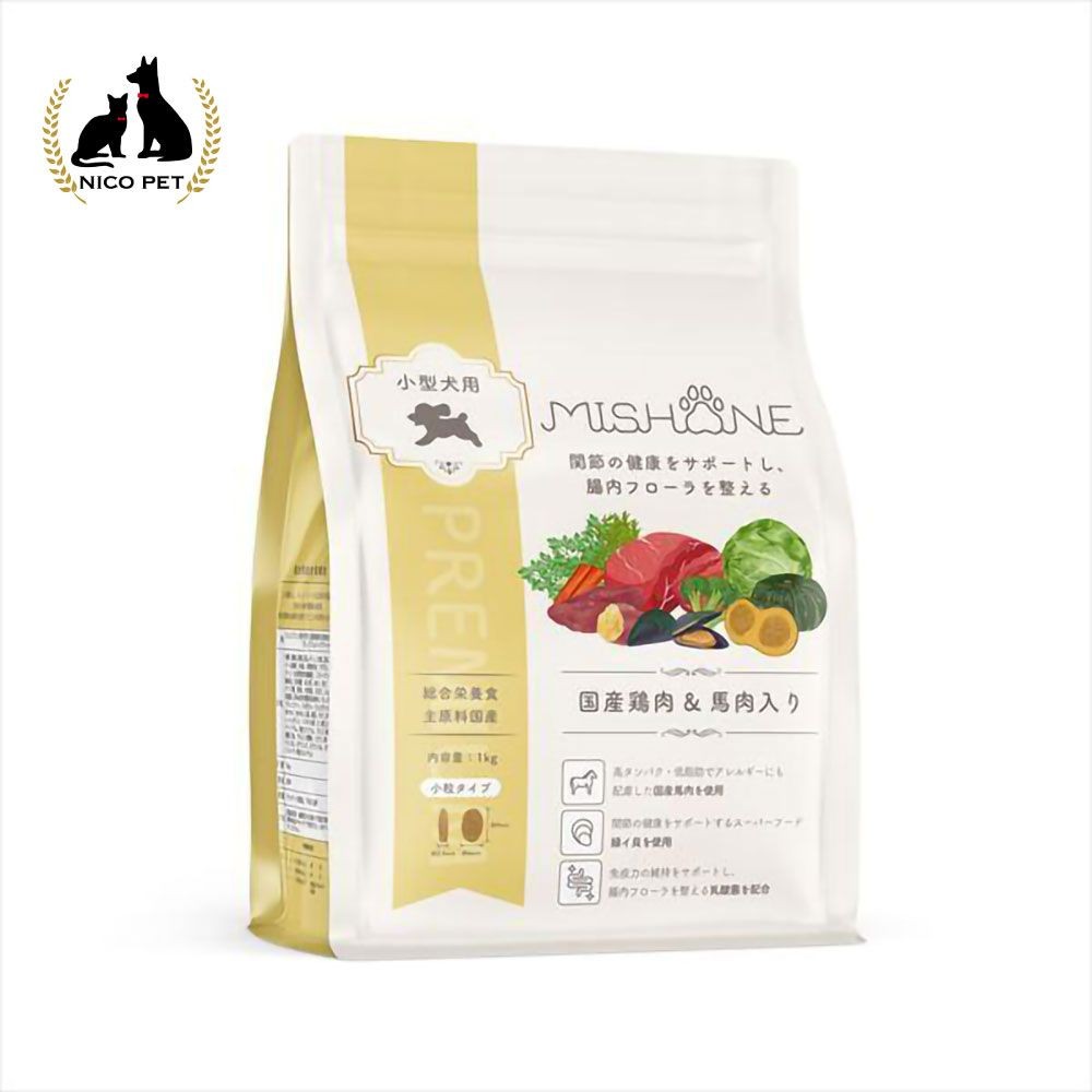 ミシュワン 成犬ドッグフード 国産鶏肉＆馬肉 1kg, 鶏肉＆馬肉, 1.0kg
