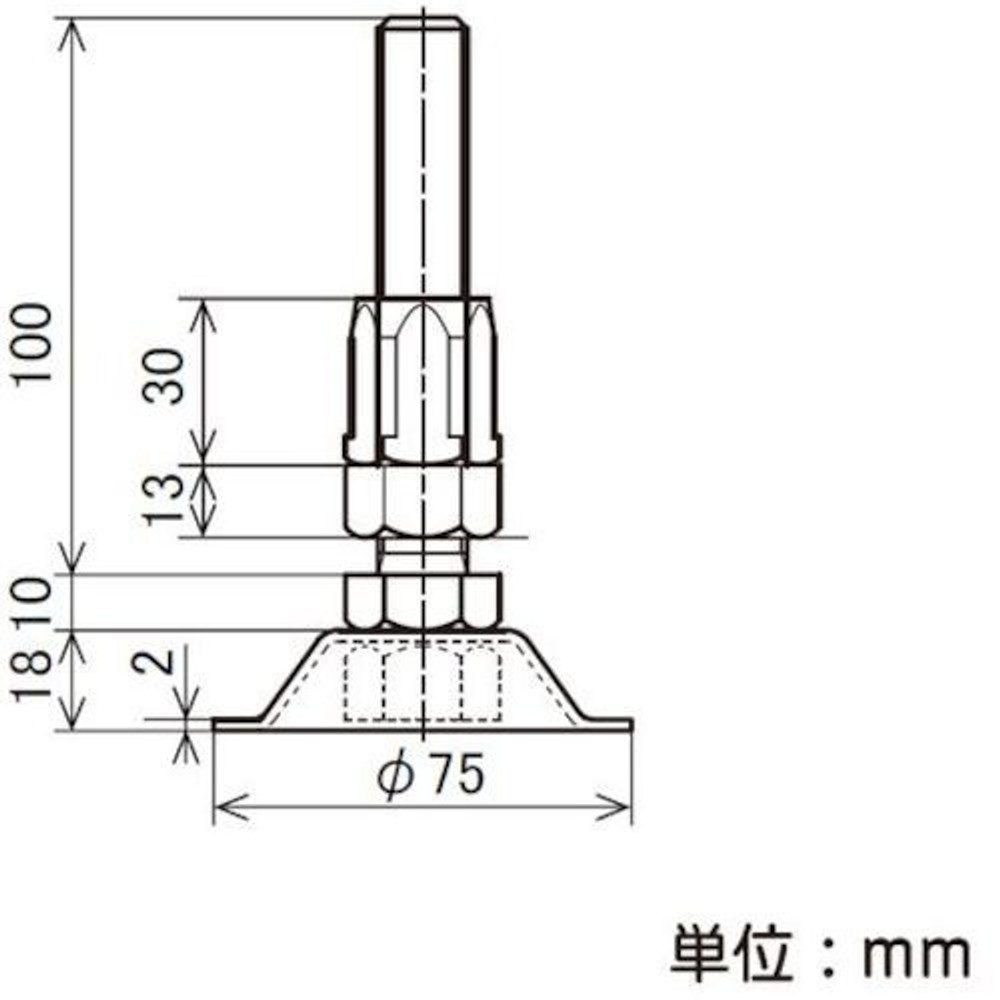 YAZAKI 矢崎化工 アジャスターボルトA Sセット M16, シルバー, EF-1217A-S-SET