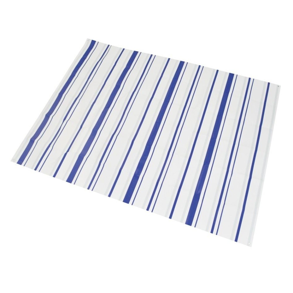 ソフトクッションレジャーシート　ストライプ, ブルー／グレー（S）, Sサイズ