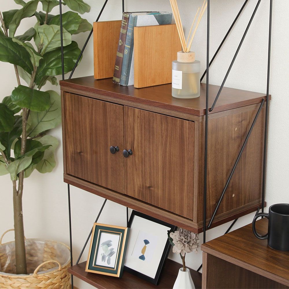 不二貿易 ＥＺＢＯ　コネクトボックス　扉付き　ＭＢＲ【メーカー直送・代引不可】, ブラウン, 幅600mm&times;奥行320mm&times;高さ310mm