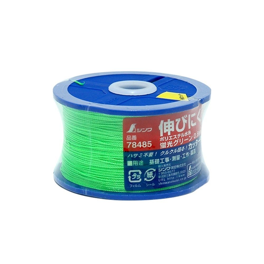 ポリエステル水糸 リール巻 太 0.8mm 270m 蛍光グリーン, グリーン, 0.8mm 270m