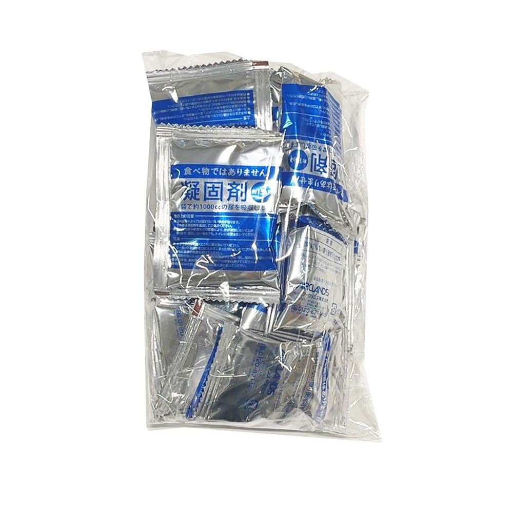 どこでも簡易トイレ（20回セット）, 凝固剤＋汚物袋, 20P