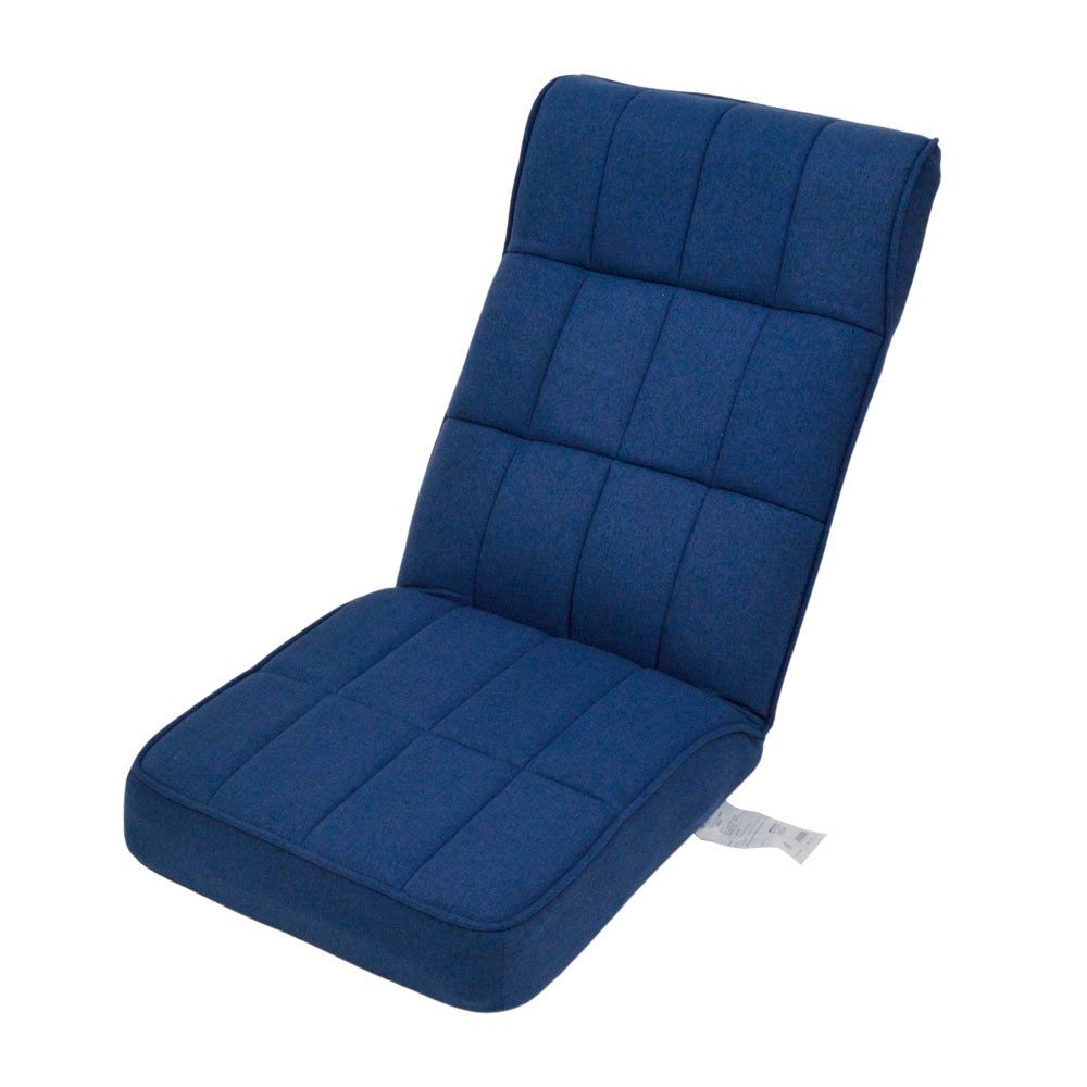 ジェルクッション座椅子, ネイビー, 幅490mm&times;奥行620mm&times;高さ710mm