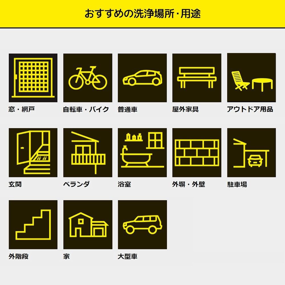 【お得な限定セット】ケルヒャー 高圧洗浄機 K3サイレントプラスベランダ 60Hz＋フレキシブル可変ノズルセット【西日本仕様】, イエロー, 60Hz