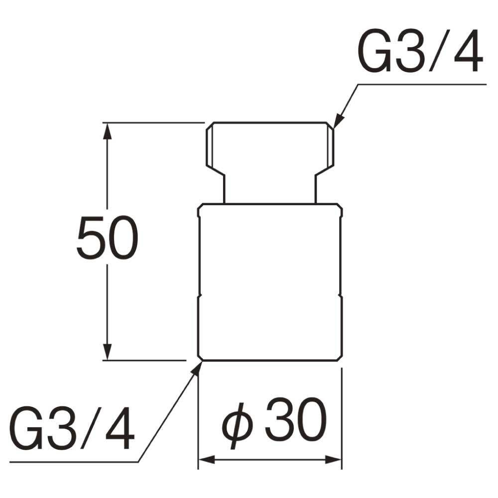 三栄水栓(SANEI) ウルトラファインバブル発生装置内蔵洗濯機用アダプター　PM100-20, シルバー, PM100-20