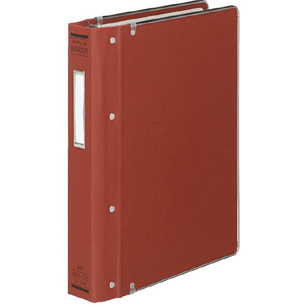 コクヨ バインダーMP 布貼り B5S 26穴 赤 ハ-120R, レッド, B5S