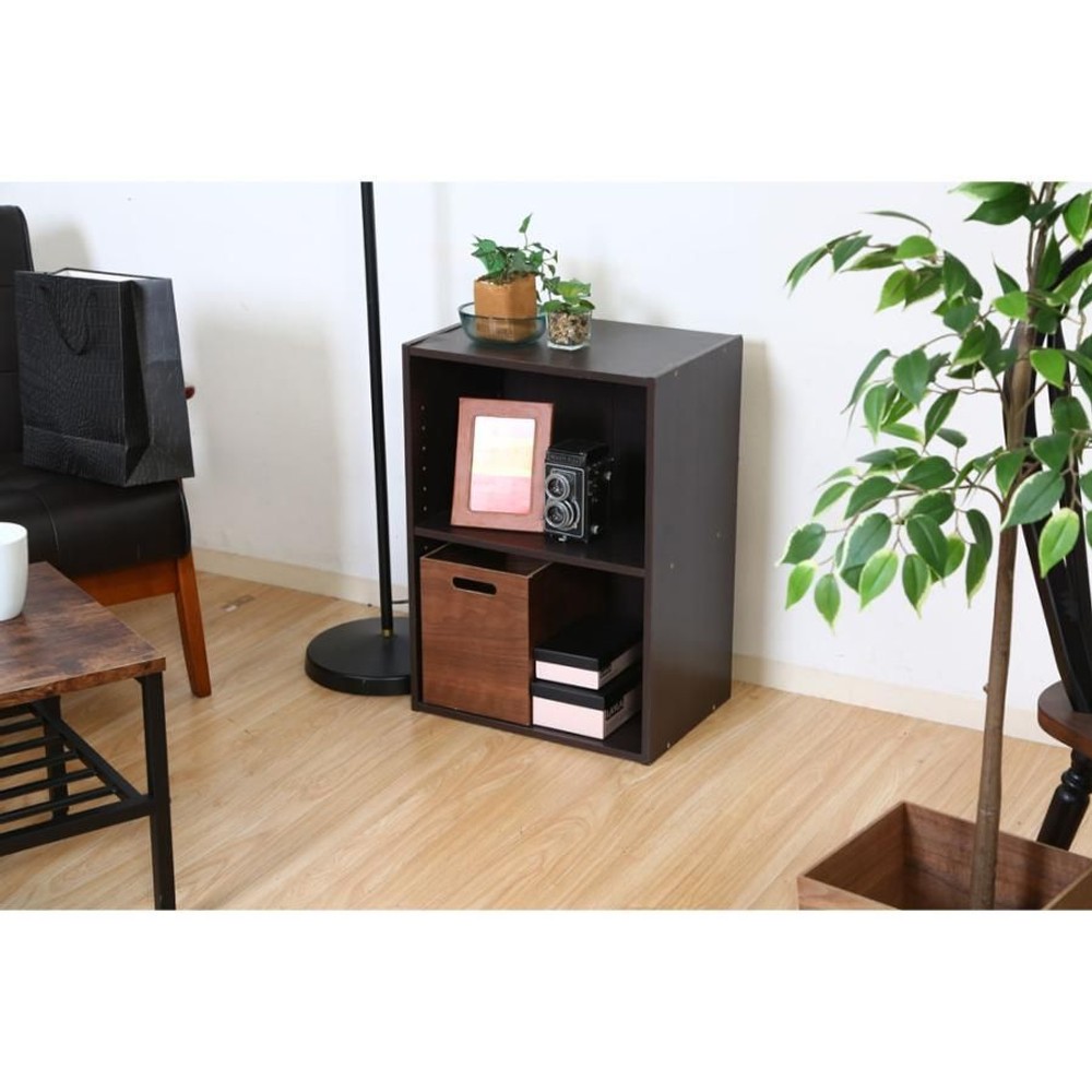 カラーボックス　可動棚2段【メーカー直送・代引不可】, ホワイト, 2段