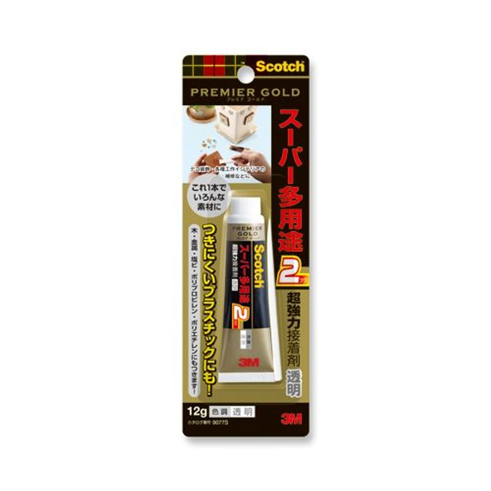 3Ｍ　接着剤ゴールド多用途　9077S, 透明, -