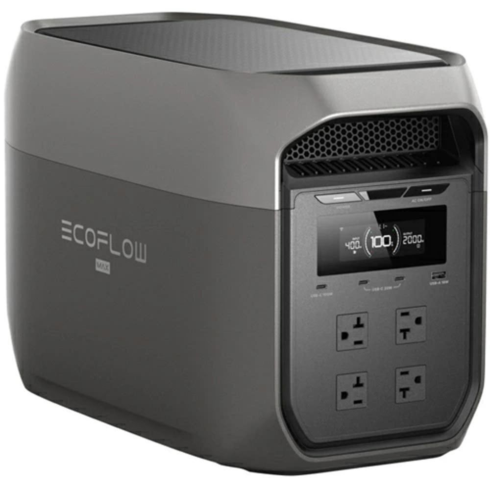 エコフロー EcoFlow ポータブル電源 DELTA 3 Max EFD3MGDELTA3, ブラック, 幅496mm&times;奥行239mm&times;高さ305mm