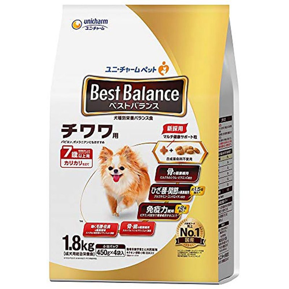 ユニチャーム　ベストバランス　チワワ7歳　1．8ｋｇ, チワワ7歳以上, 450g&times;4袋