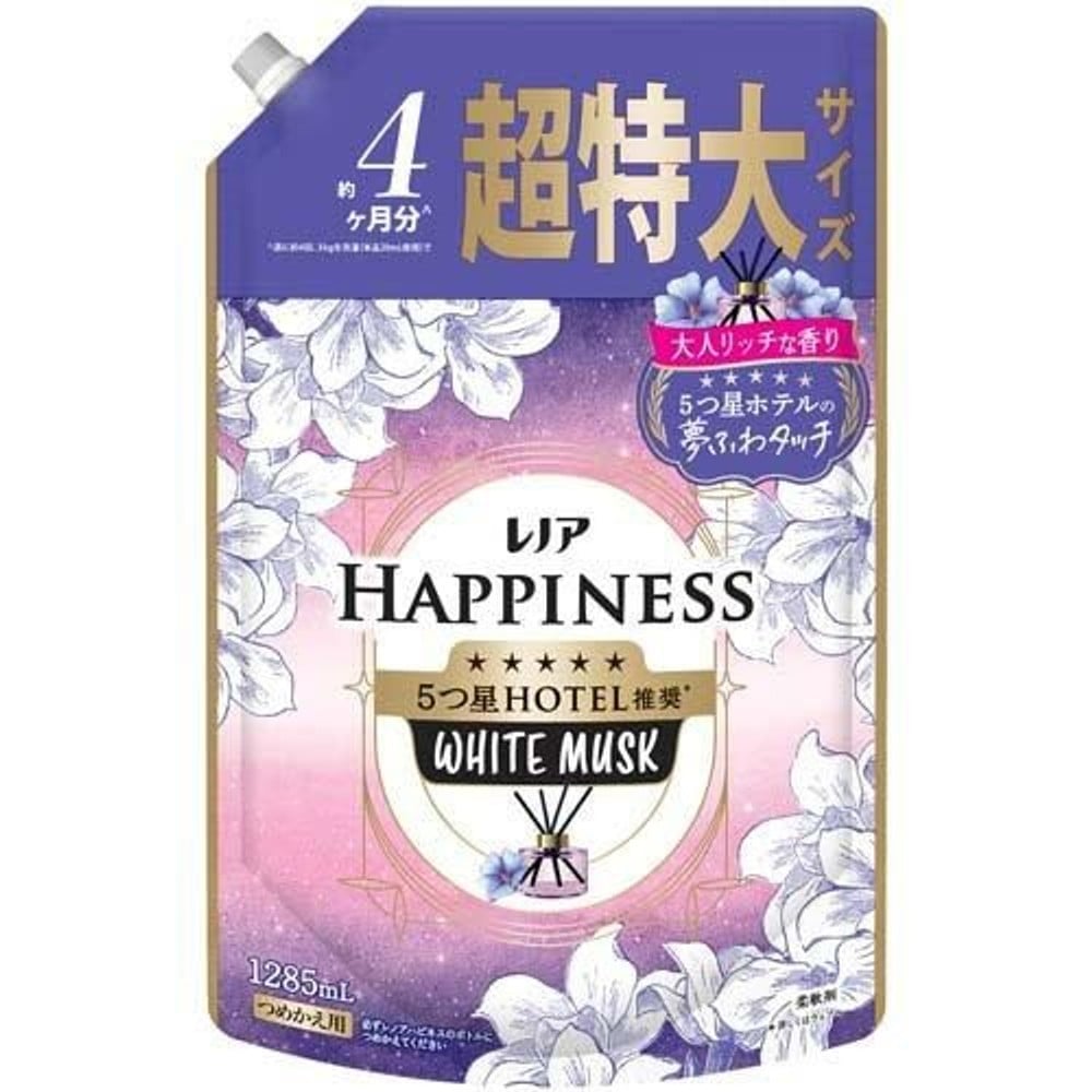 レノアハピネス　ホワイトムスク　詰替超特大　１２８５ｍｌ, ホワイトムスク, 1285ml