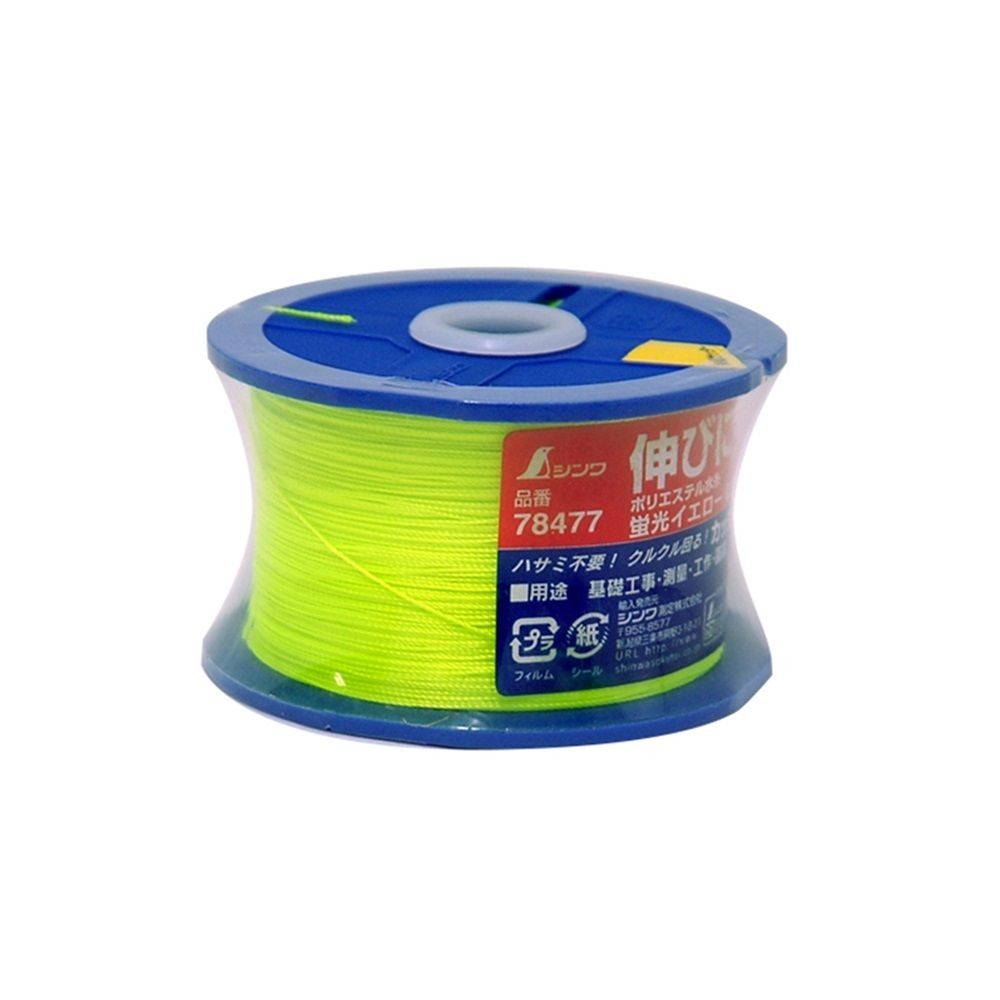 ポリエステル水糸 リール巻 細 0.5mm 500m 蛍光イエロー, イエロー, 0.5mm 500m