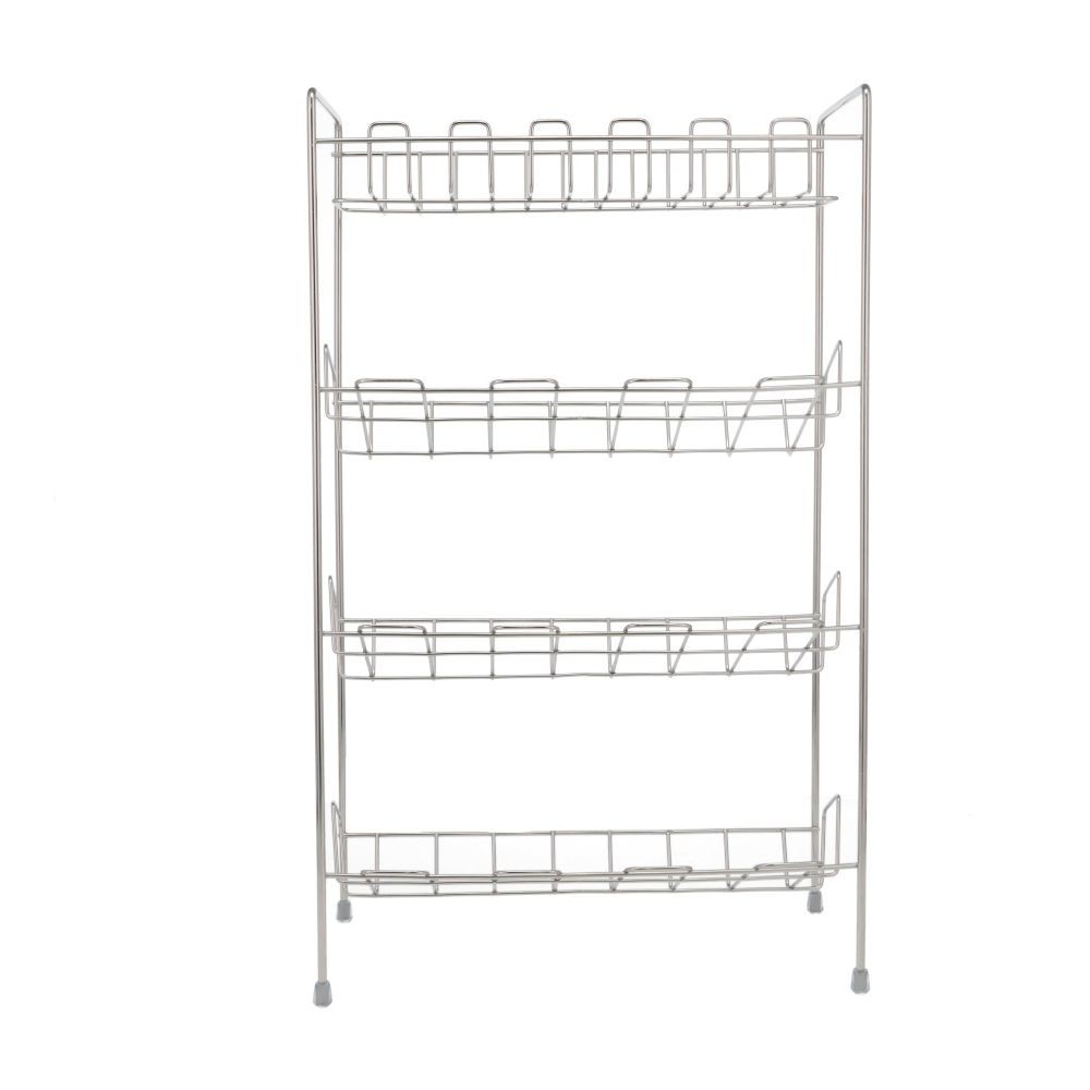 ステンレス製シャンプーラック4段, シルバー, 4段