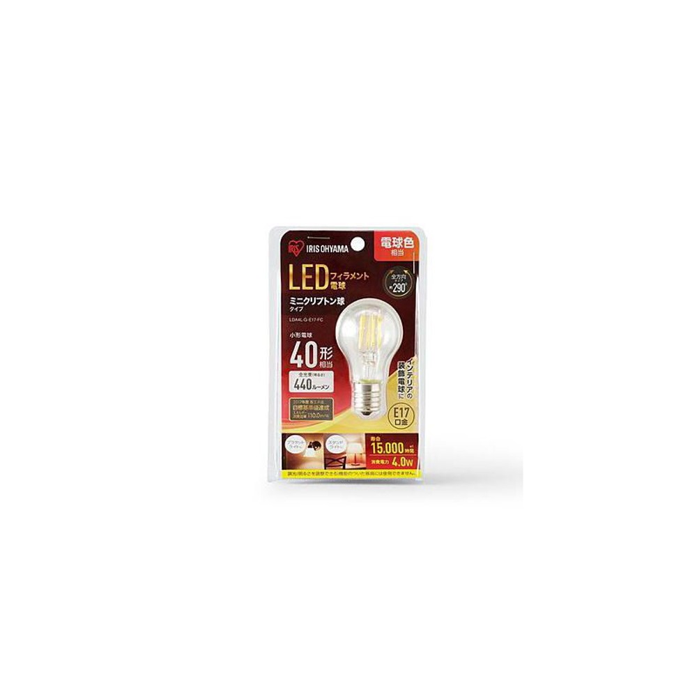 ＬＥＤフィラメント40ＷＥ17昼白色, その他カラー１, E17 40Ｗ形