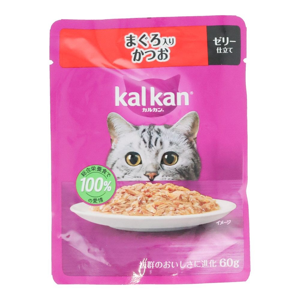カルカンパウチ　まぐろ入りかつお, まぐろ入りかつお, 60g