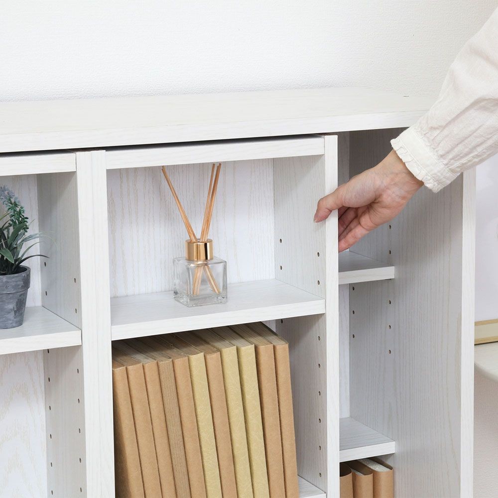 不二貿易 ダブルスライドラック　オークＷＨ　ＤＳ９０９０【メーカー直送・代引不可】, ホワイト, 幅890mm&times;奥行290mm&times;高さ890mm