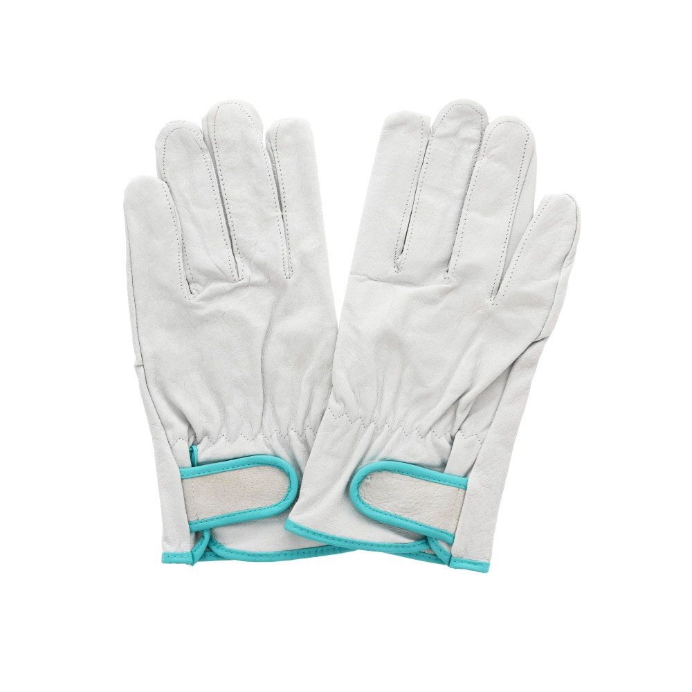 豚革　着脱テープ付手袋　1双入り, ホワイト（M), Mサイズ