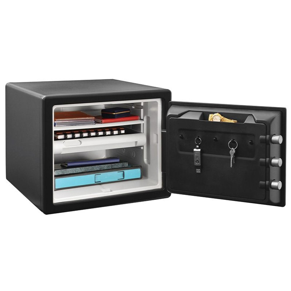 【廃棄料無料・開梱・設置費込】セントリー耐火・耐水金庫  JFW082DU ダイヤル式 1時間耐火 22.8L 【メーカー直送・代引不可】, ブラック, 22.8L