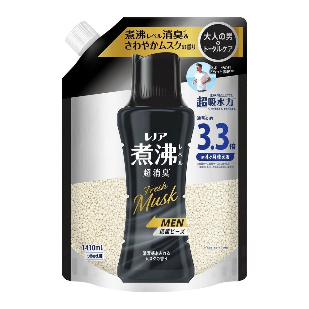 レノア　煮沸レベル消臭　抗菌ビーズ　ＭＥＮ　詰替　超特大　１４１０ｍｌ, ムスク, 1410ml