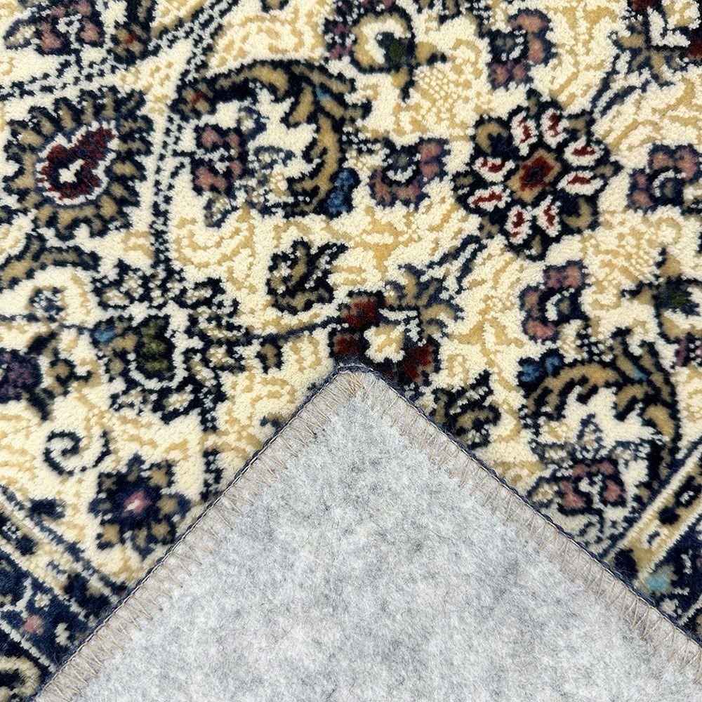 防炎・洗える・抗菌防臭・床暖房対応 国産モケットラグ ANT 240&times;240cm ブルー, ブルー, 240&times;240cm