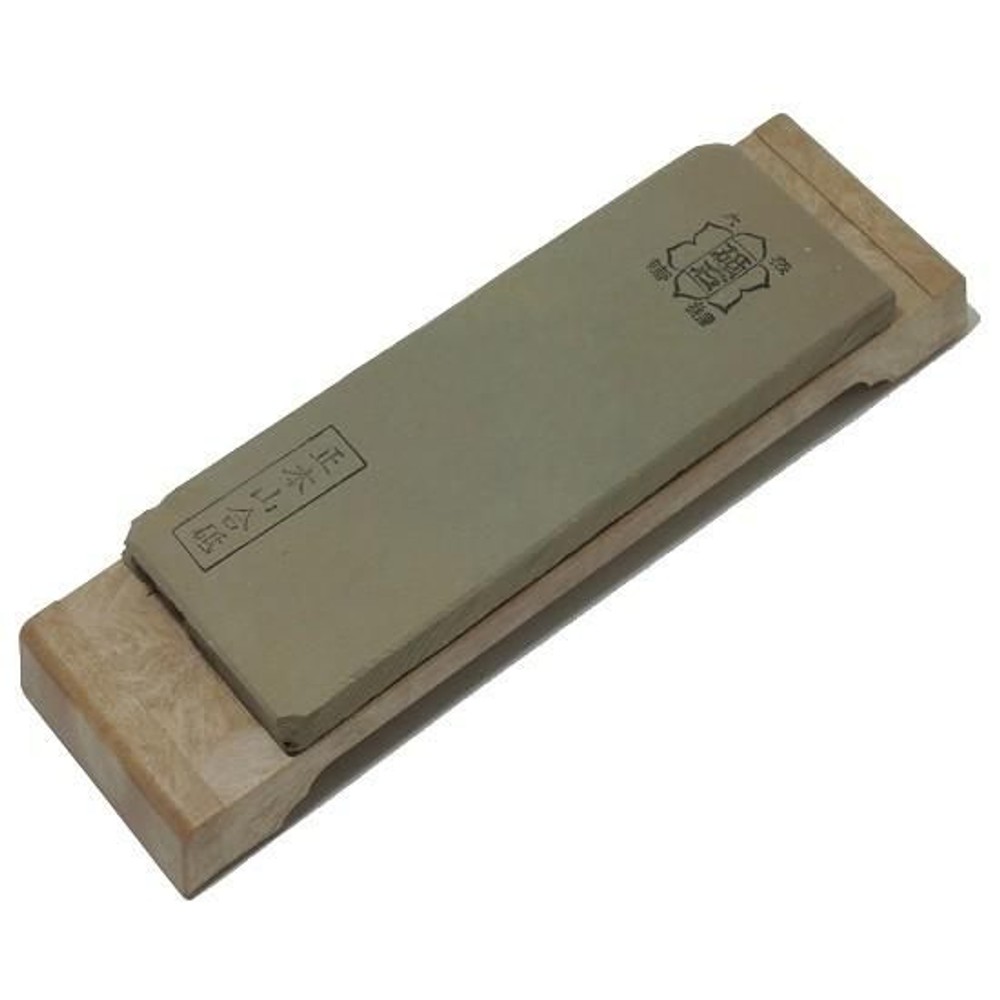 亀印 天然合砥石 (正本山合砥) 100型 プラ台付 箱入 「仕上砥石」, 天然合砥石「仕上砥石」, その他サイズ１