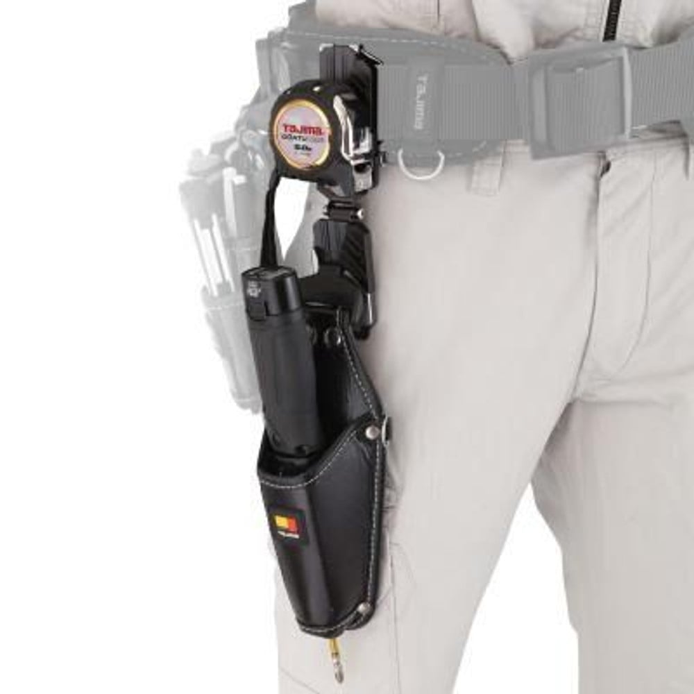 TAJIMA　セフホルダー胴ベルト用 金属 2連 右用　SF-MHLDS2M, ブラック/シルバー, 2連　右用