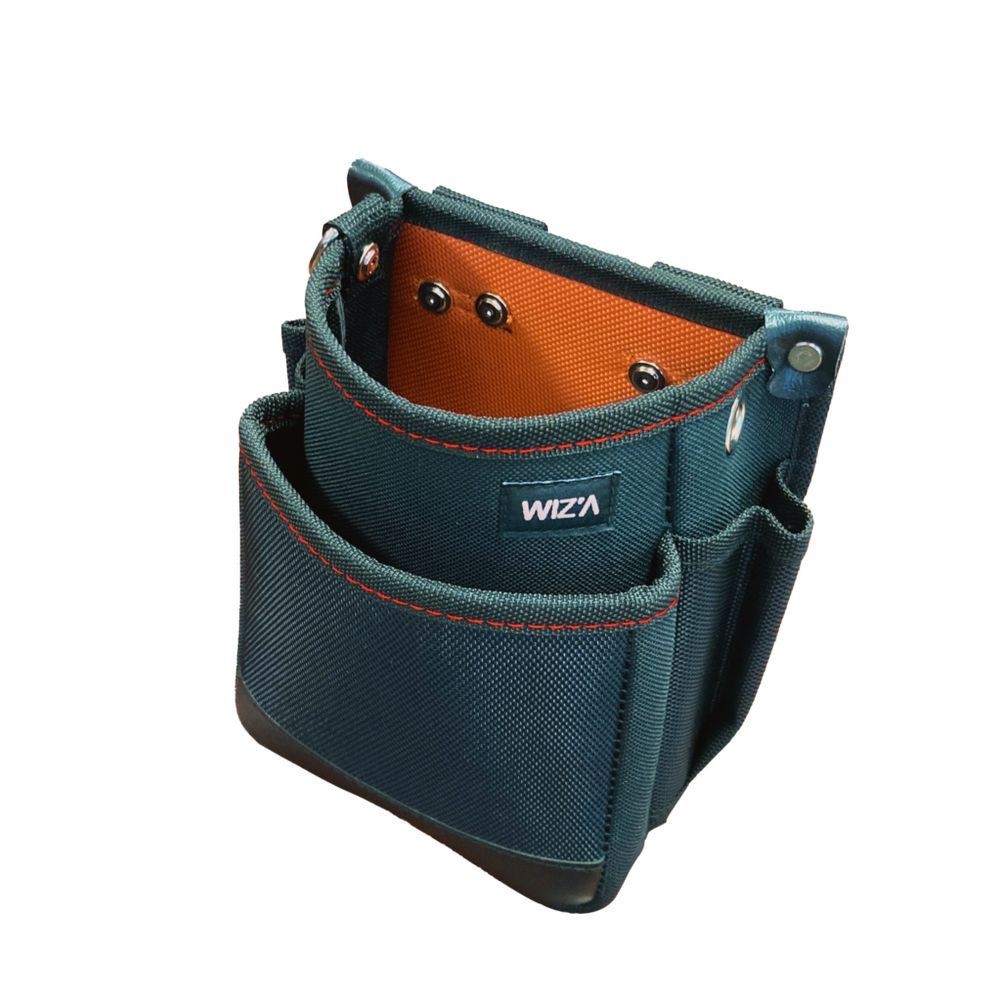 WIZ'A ウィザ　小型腰袋２段　ＷＺＫー０１Ｂ, ブラック, 2段