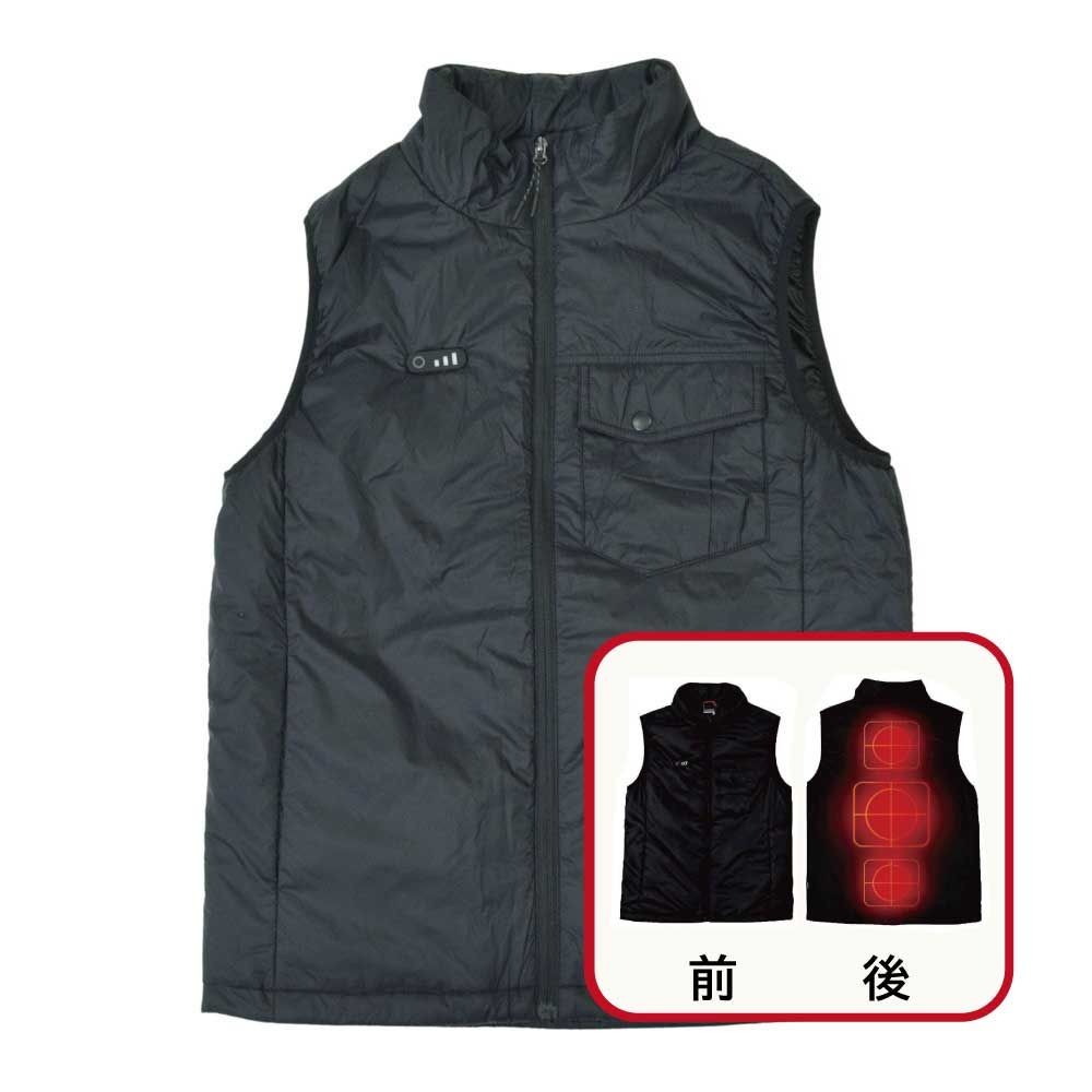 【2025年モデル】インナー３ヒーターベスト　ブラック, ブラック, Sサイズ