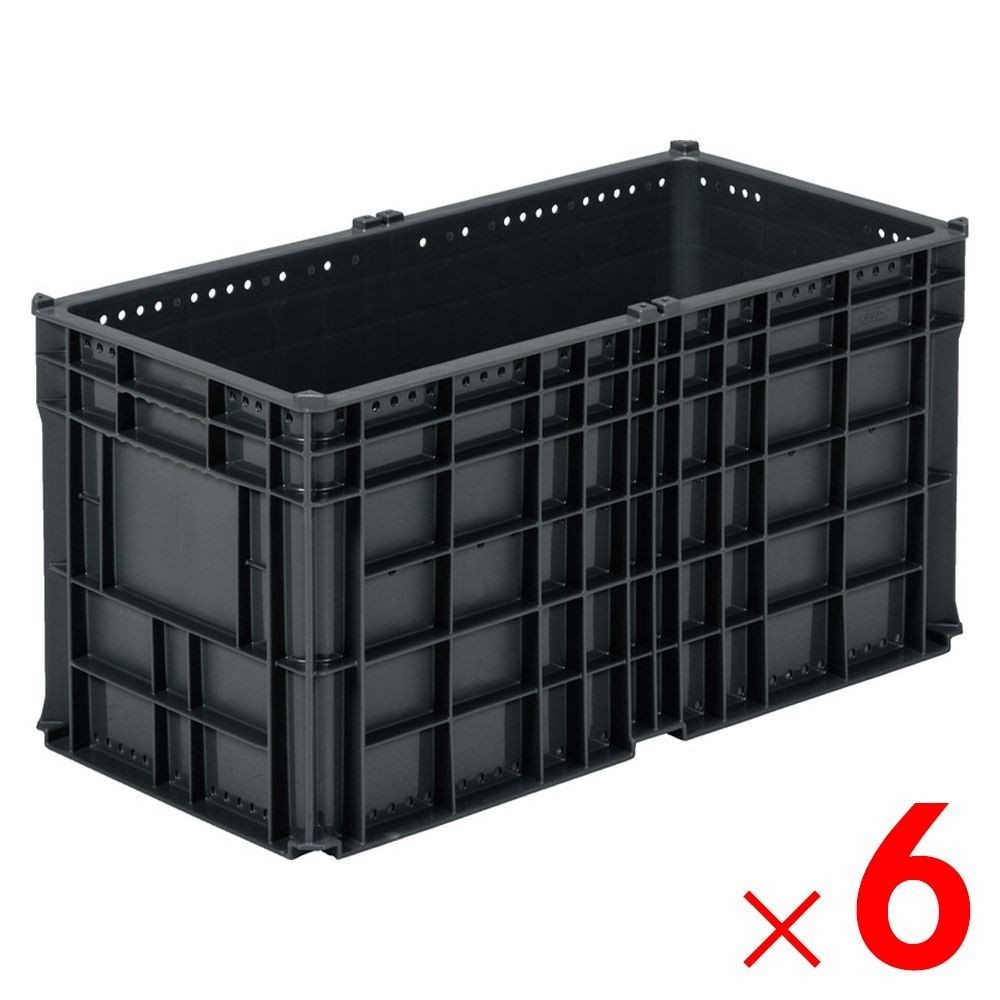 サンコー サンテナー B#60S-4 グレー 103451-00 &times;6個セット【メーカー直送・代引不可】【法人限定】, グレー, 6P