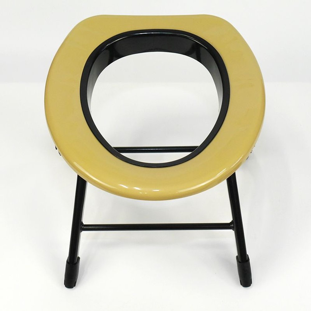 災害用 簡易トイレスタンド, ベージュ&times;ブラック, 約370&times;335mm