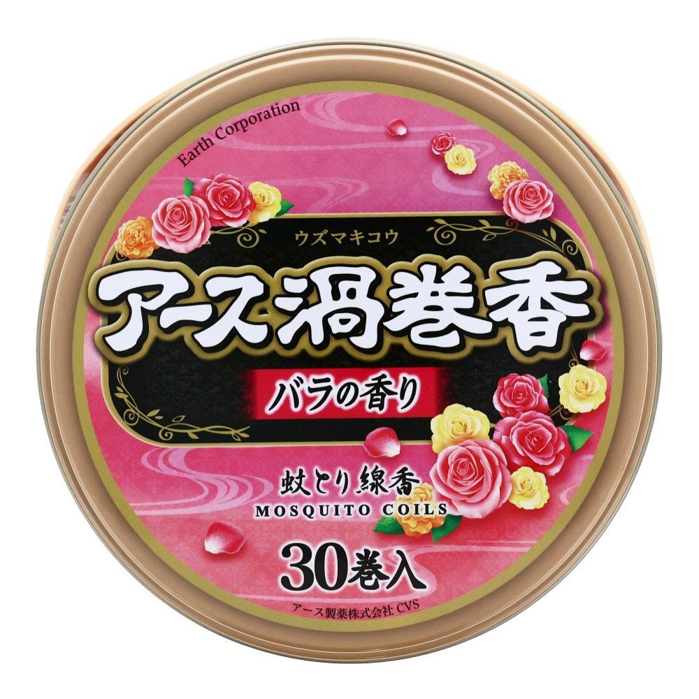 アース　アース渦巻香　バラの香り　３０巻　缶入, 缶入, 30巻