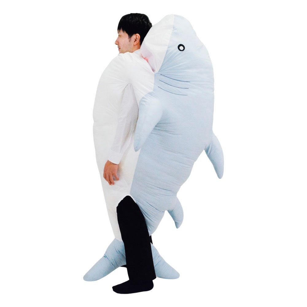 WIZ'A ウィザ ひんやり冷感サメクッション, ブルー, 約100×180cm