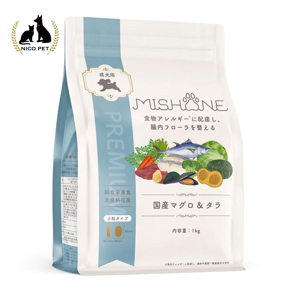 ミシュワン 成犬ドッグフード マグロ＆たら 1kg, マグロ＆タラ, 1.0kg