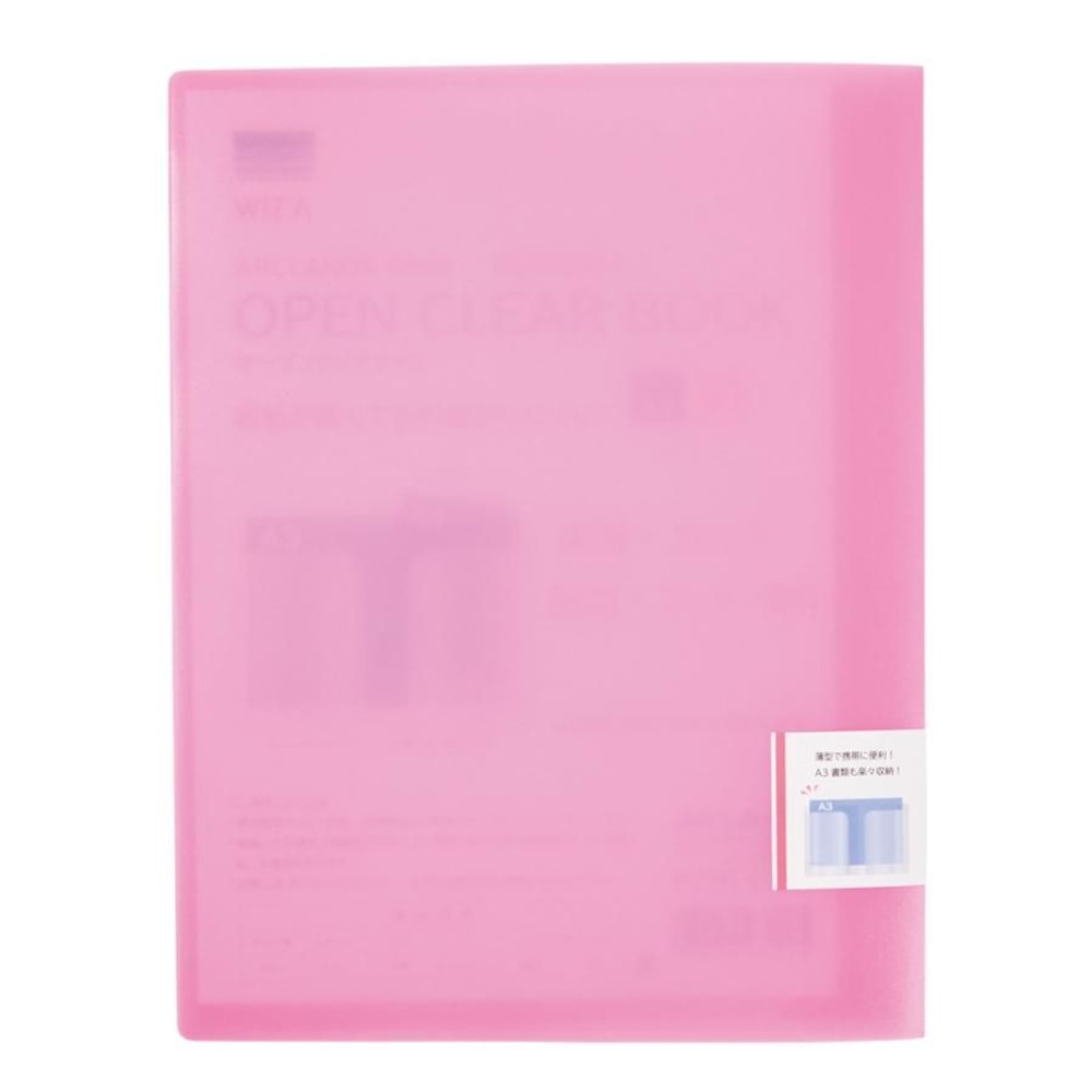 ＷＩＺＡオープンクリアブックカジュアル A4サイズ 2ポケット, ブルー, A4