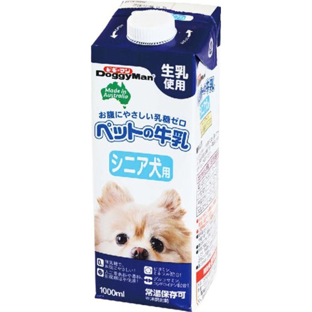 ドギーマン　ペットの牛乳シニア犬用　1000ｍｌ, シニア犬用, 1000ml