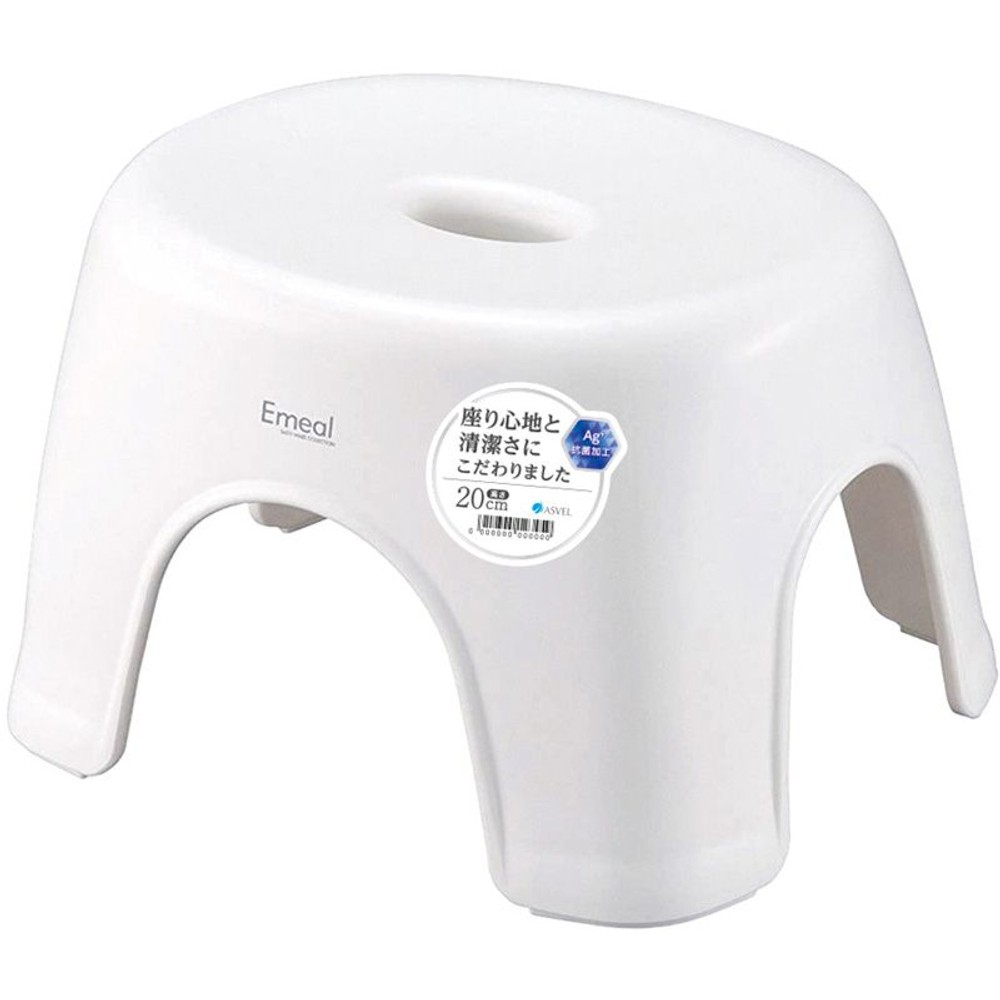アスベル ASVEL エミール風呂イス, ホワイト, 高さ28cm