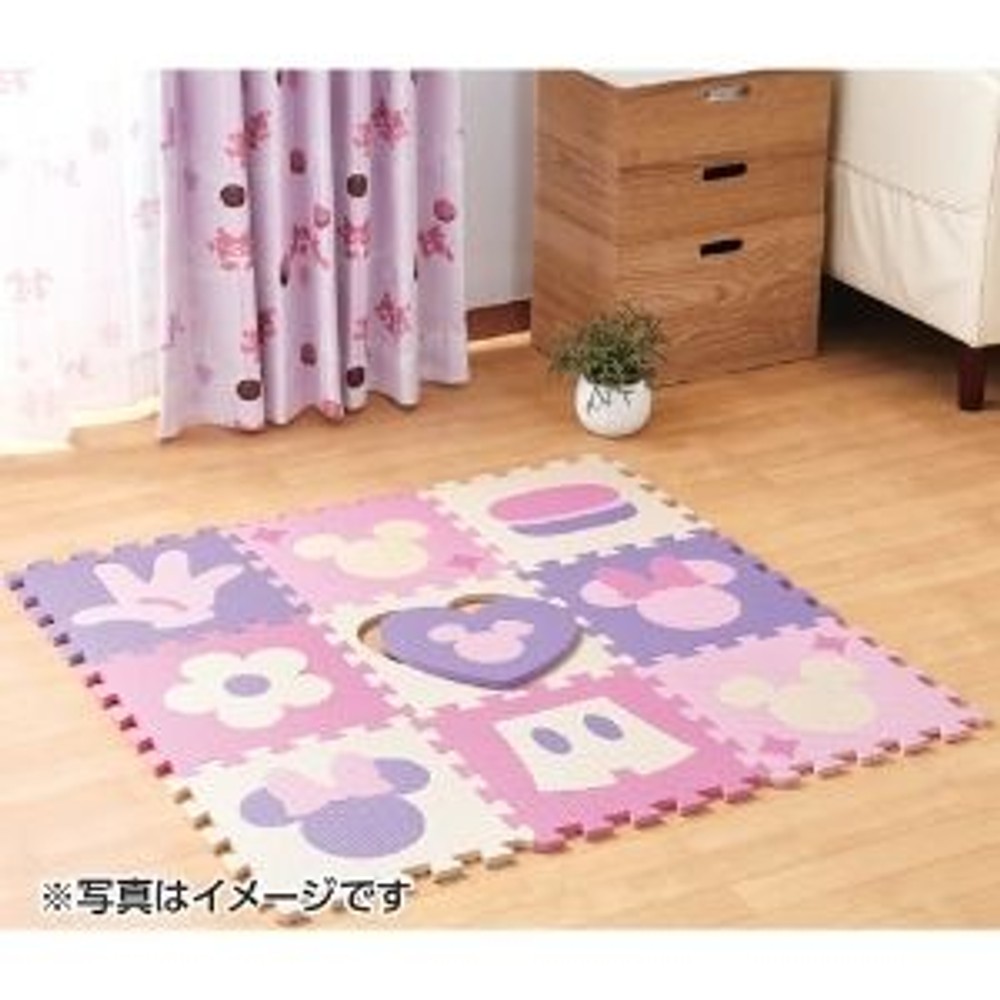 つなげるパズルマット　9枚組　Ｖマカロン／ミッキー＆ミニー, Ｖマカロン, 9枚組