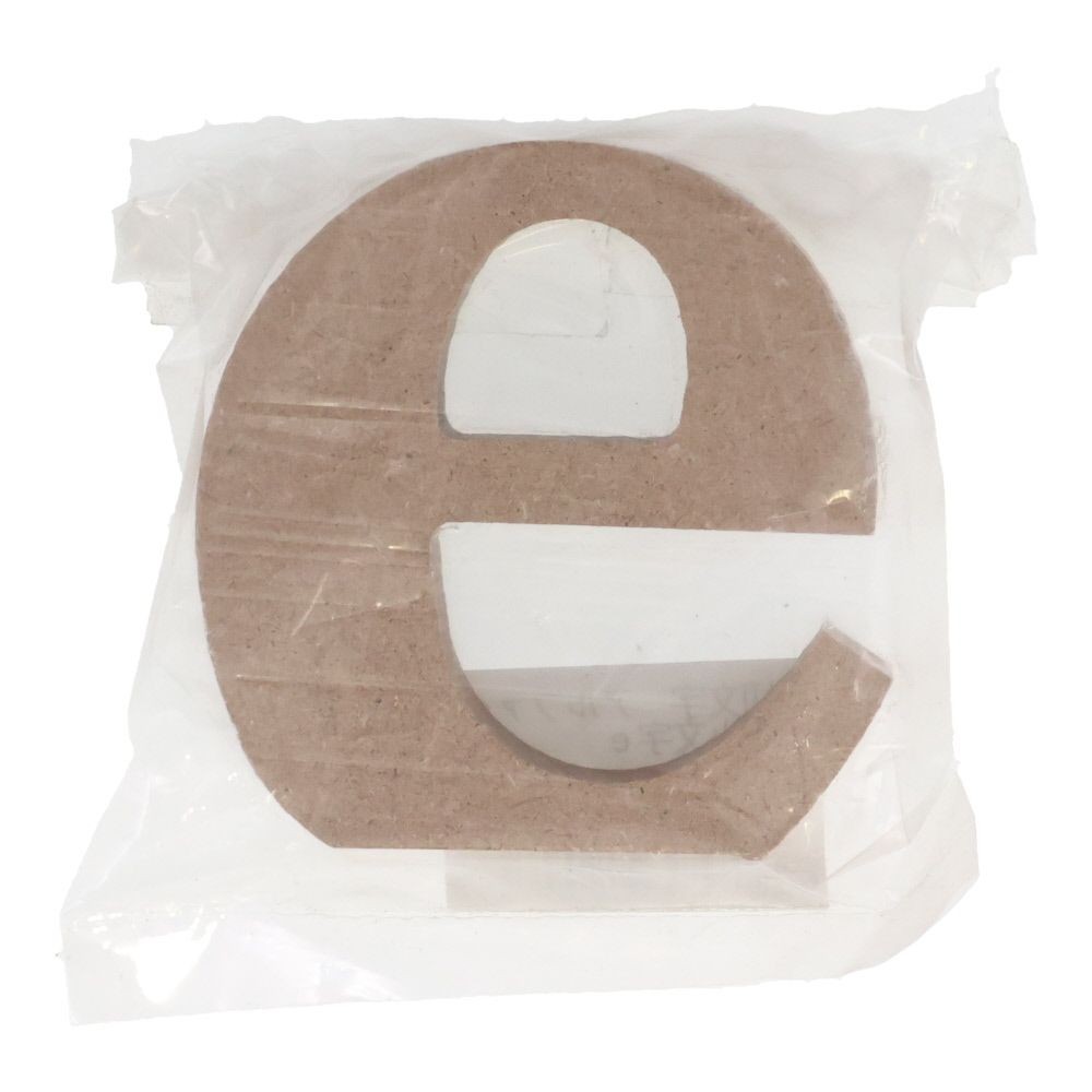 切文字　アルファベット小文字ｅ, 茶, 小文字