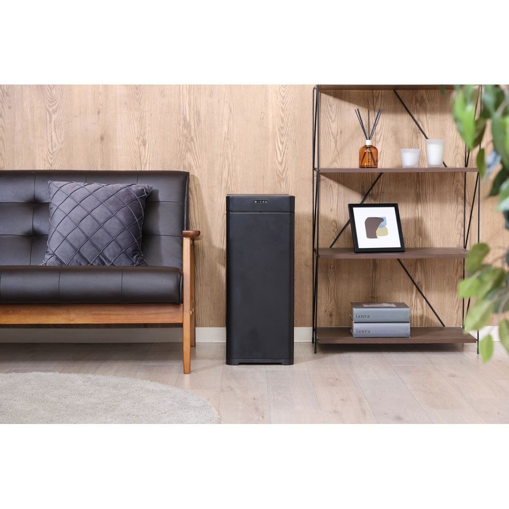 不二貿易 除菌消臭センサーダストボックス　４５Ｌ　ＢＫ【メーカー直送・代引不可】, ブラック, 幅250mm&times;奥行340mm&times;高さ610mm