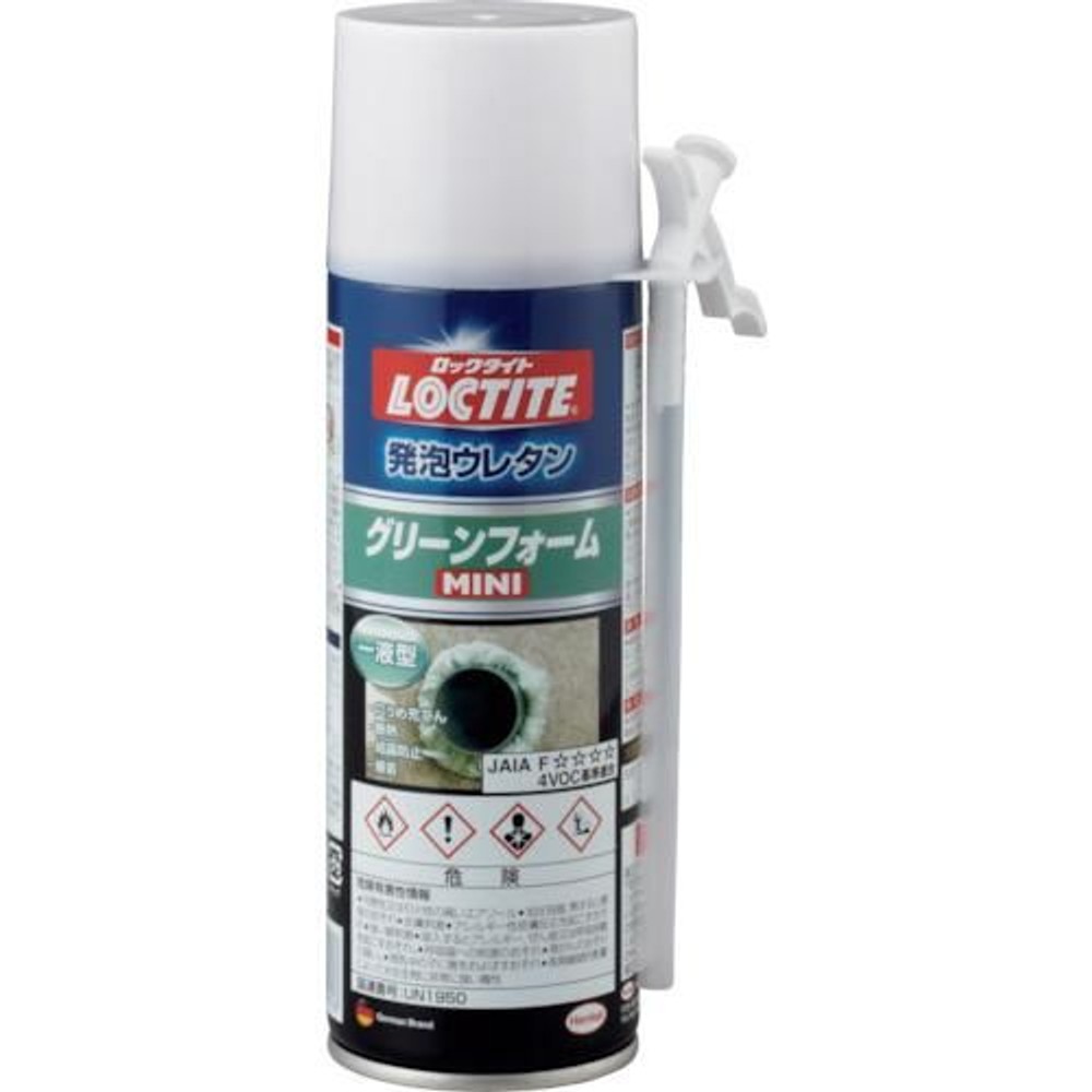 ロックタイト　発泡ウレタン　グリーンフォーム　ミニ　300ml, 淡緑色, 300ml