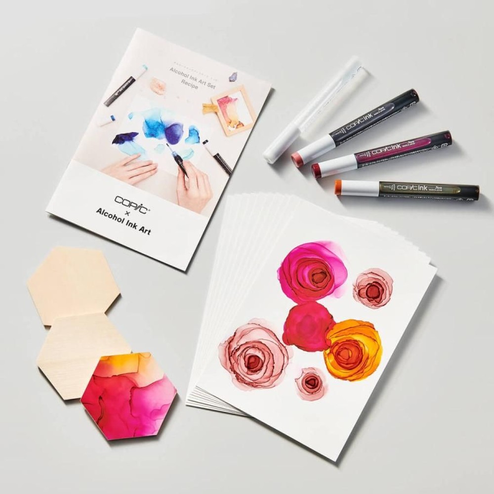コピックアルコールインクアートセット 03( 木製パネル付き ) 12517006, 3( 木製パネル付き ), インクアートセット