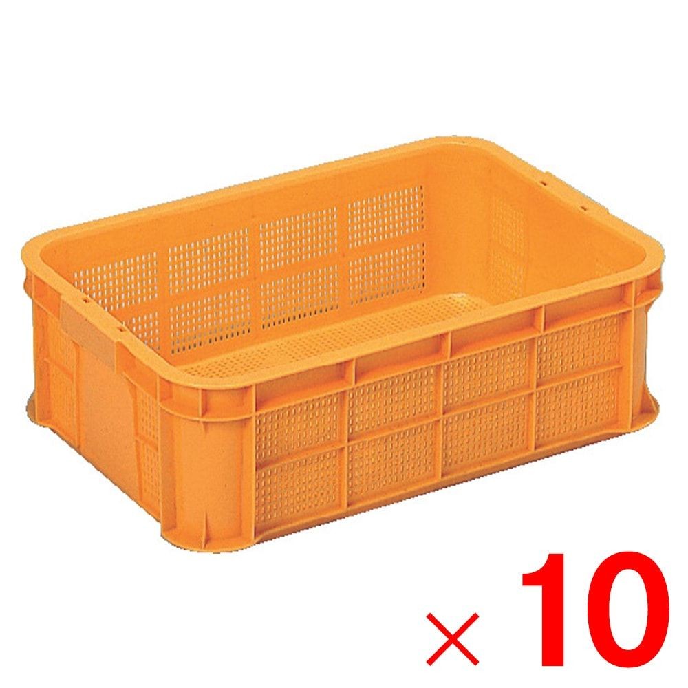 サンコー サンテナー B#25-2 オレンジ 102502-00 ×10個セット【メーカー直送・代引不可】【法人限定】, オレンジ, 10P