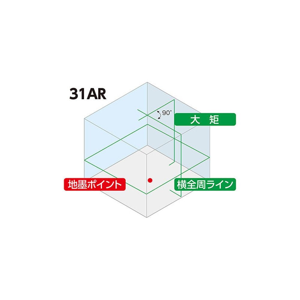 シンワ レーザーロボ LEXIA 31AR グリーン 70863, グリーン, 幅128mm&times;奥行128mm&times;高さ190mm
