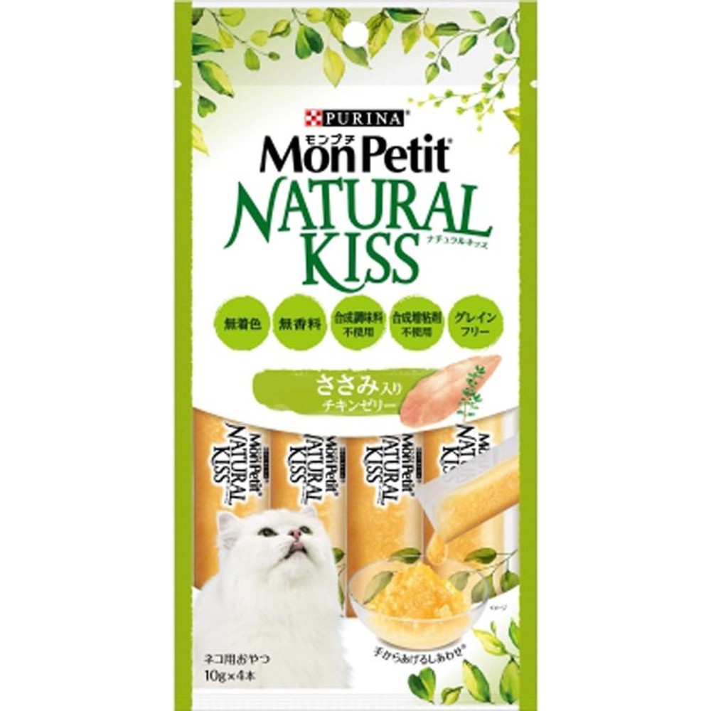 モンプチ　ナチュラルキッス　ささみ入りチキンゼリー　４０ｇ, ささみ入りチキンゼリー, 40g