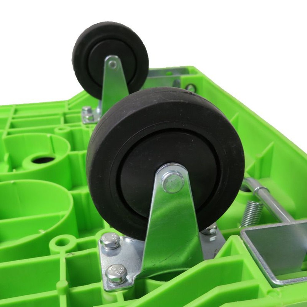 音が静かなハンドル収納式台車　グリーン, グリーン, 4.7kg